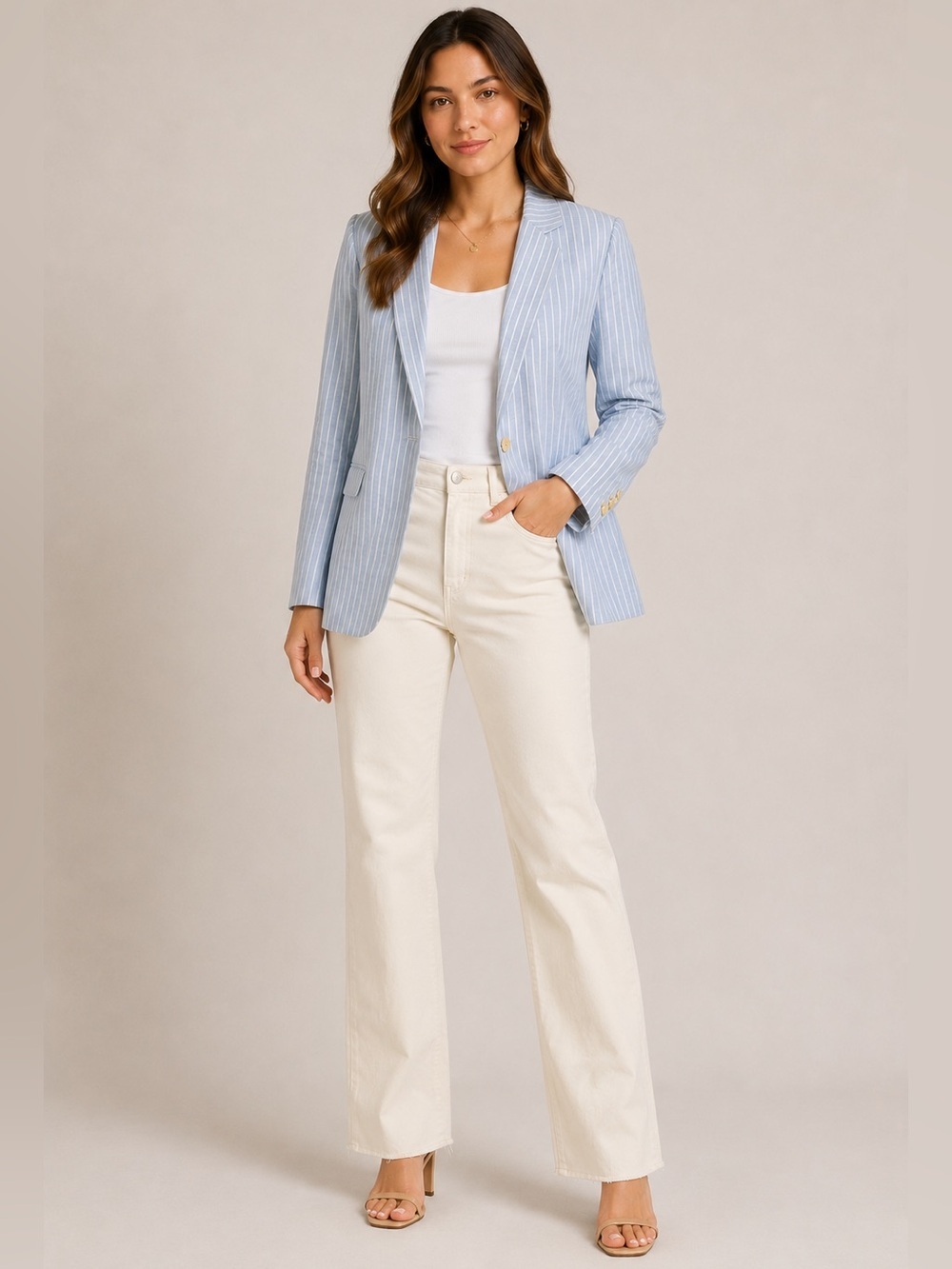 FRNCH Paris Striped Blazer Jacket NWT